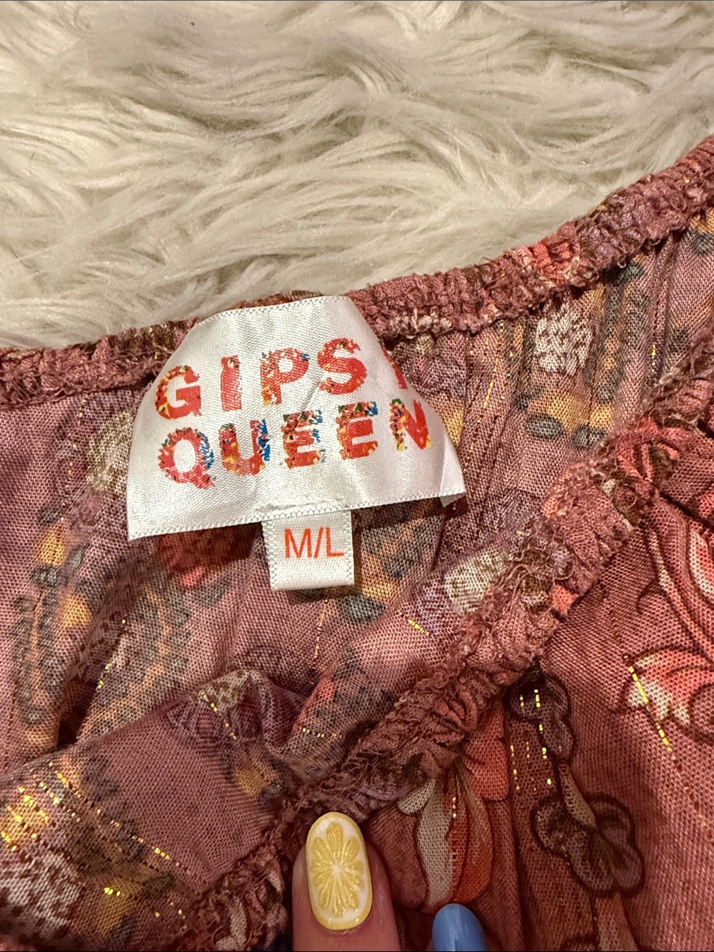 Anthropologie Gipsy Queen one shoulder dress M/L - Picture 4 of 7